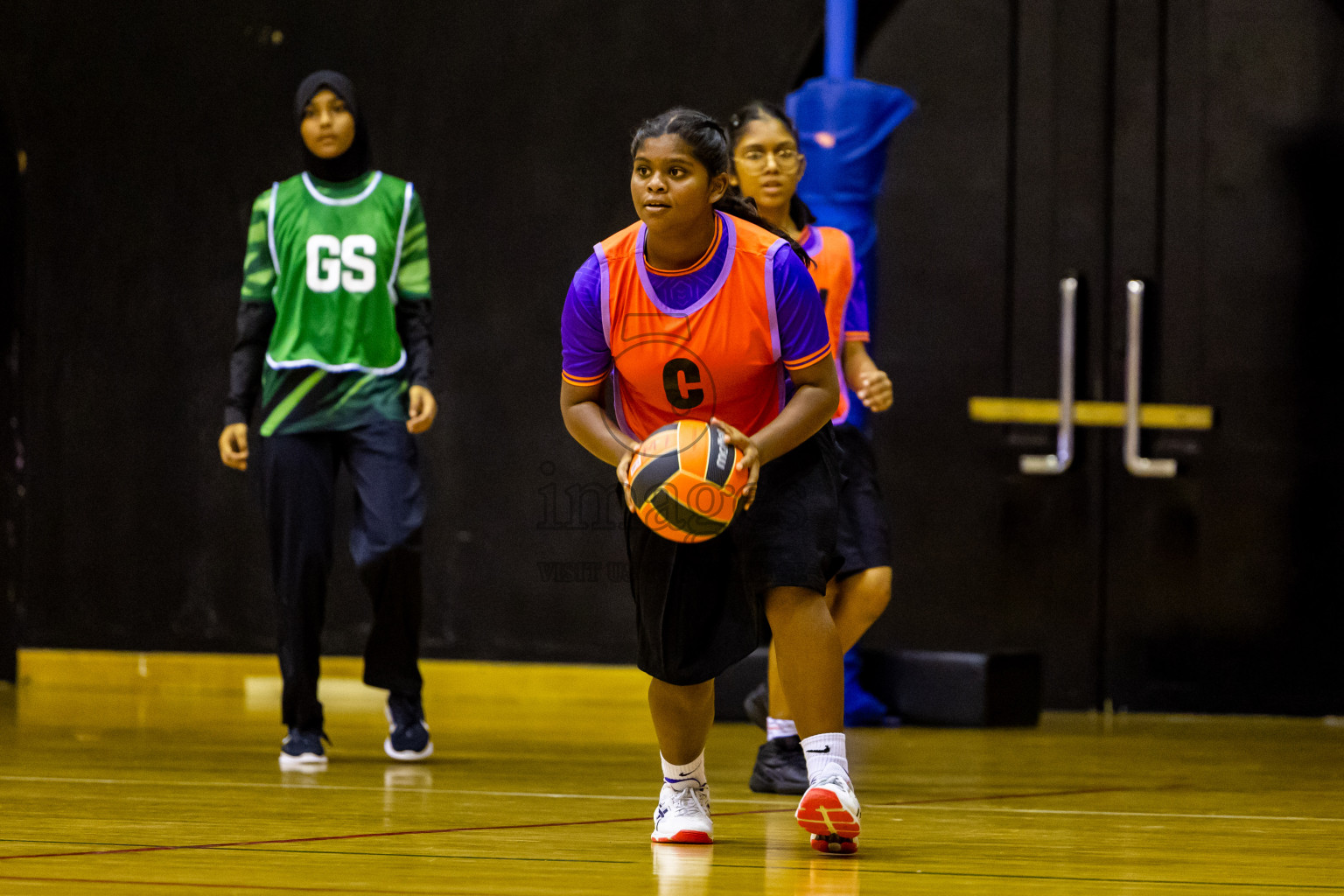 Day 9 of 25th Inter-School Netball Tournament was held in Social Center at Male', Maldives on Monday, 19th August 2024. Photos: Nausham Waheed / images.mv