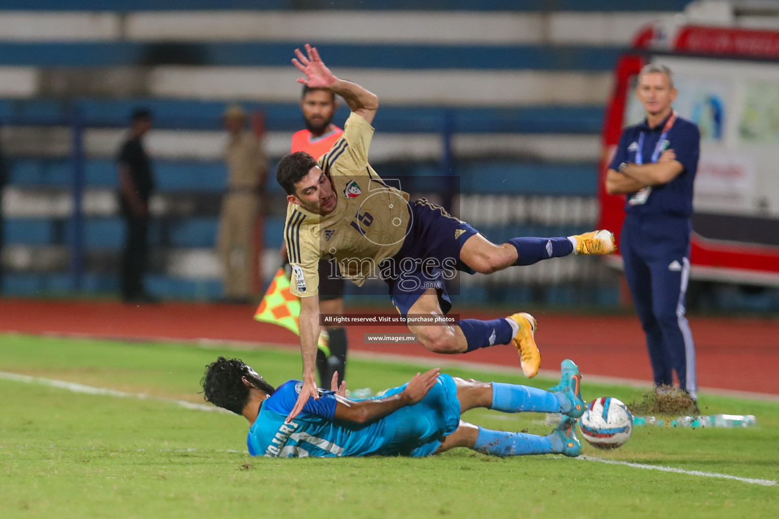 India vs Kuwait in SAFF Championship 2023 held in Sree Kanteerava Stadium, Bengaluru, India, on Tuesday, 27th June 2023. Photos: Nausham Waheed, Hassan Simah / images.mv