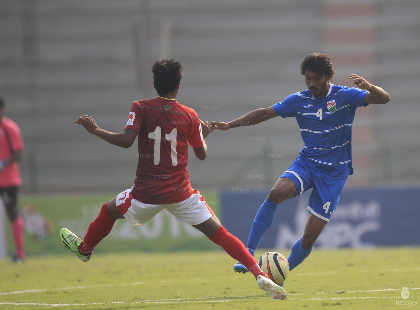 Maldives U23 national football team played against Bangladesh U23 team in the South Asian Games Football event in Guwahati, India, Monday , February 15, 2016. (Images.mv Photo: Mohamed Ahsan)