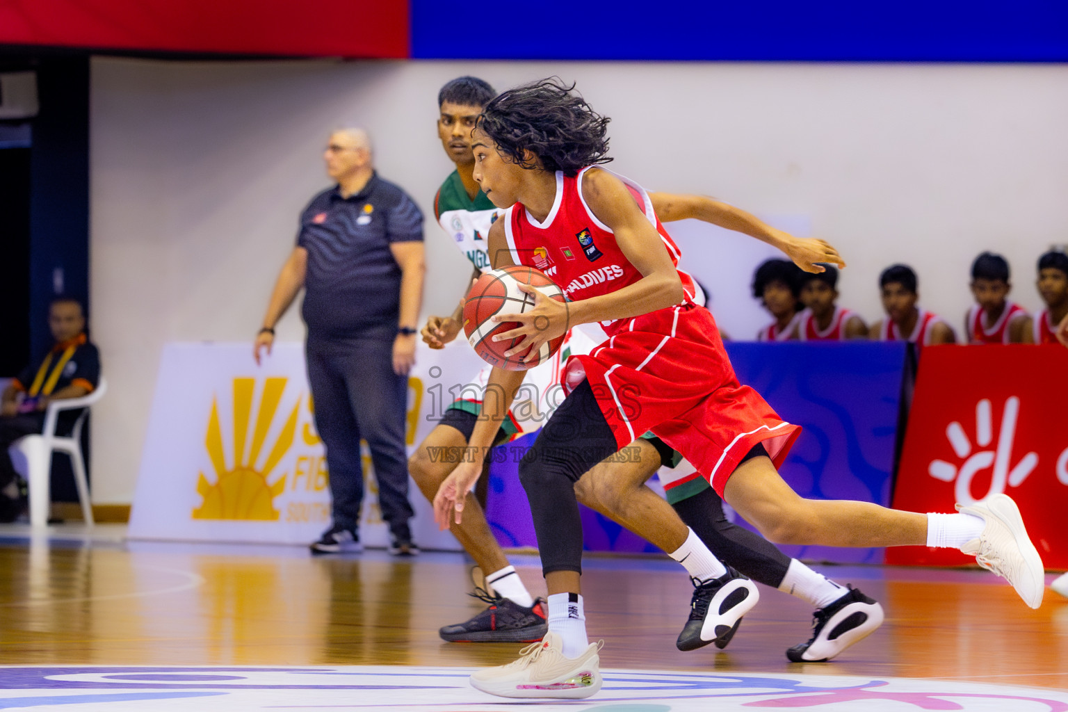 Maldives vs Bangladesh in Day 4 of Under 16 Asian Cup SABA Qualifiers 2025 was held in Social Center, Male', Maldives on Sunday, 15th June 2025. Photos: Nausham Waheed / images.mv
