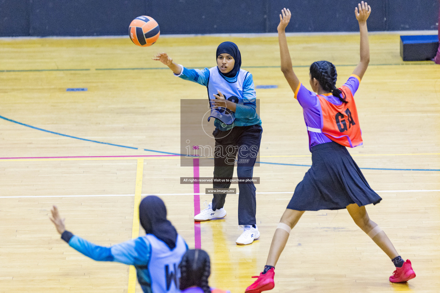 Day 10 of 24th Interschool Netball Tournament 2023 was held in Social Center, Male', Maldives on 5th November 2023. Photos: Nausham Waheed / images.mv