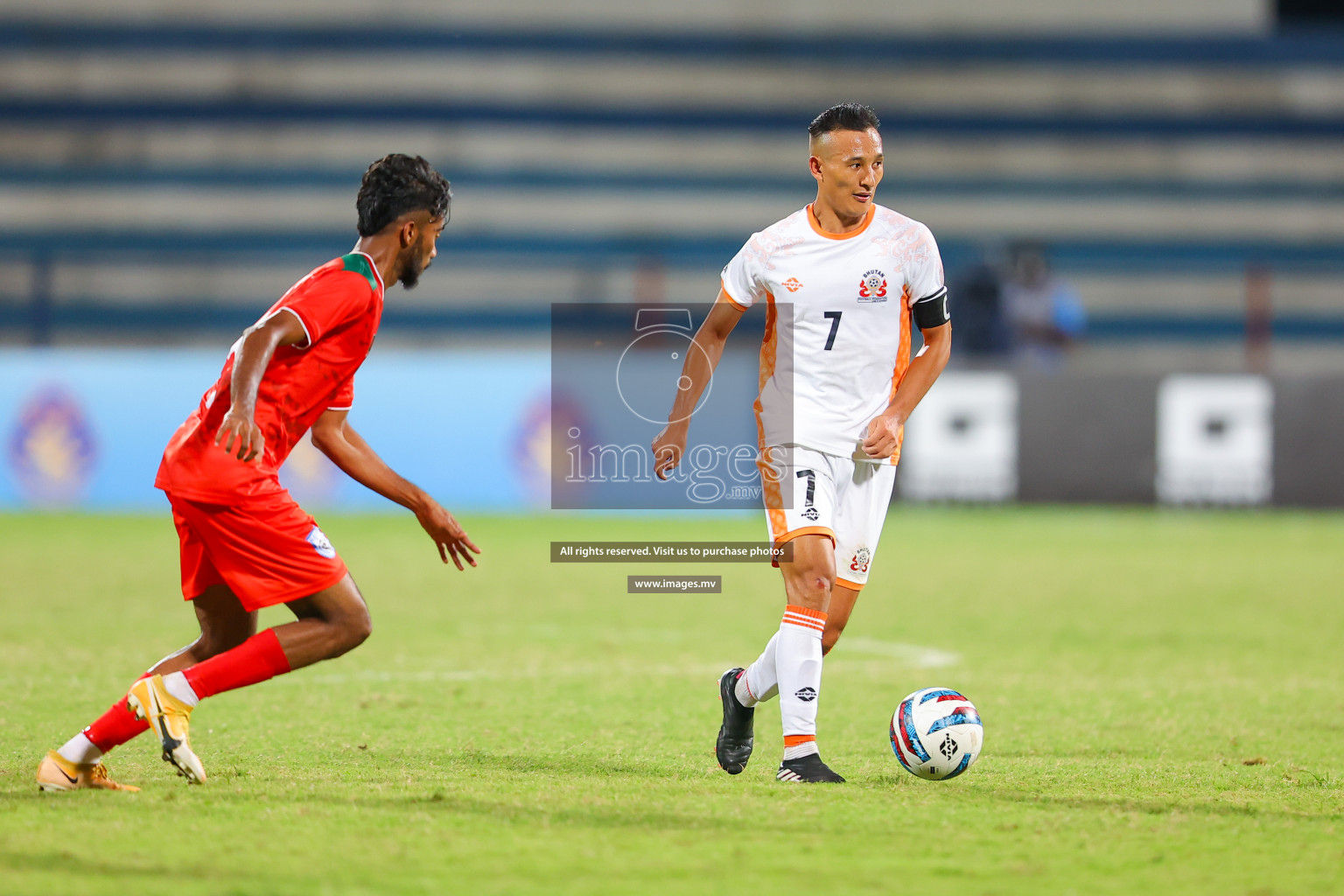 Bhutan vs Bangladesh in SAFF Championship 2023 held in Sree Kanteerava Stadium, Bengaluru, India, on Wednesday, 28th June 2023. Photos: Nausham Waheed, Hassan Simah / images.mv