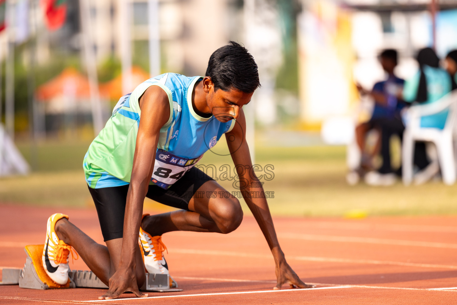 Day 6 of MWSC Interschool Athletics Championships 2024 held in Hulhumale Running Track, Hulhumale, Maldives on Thursday, 14th November 2024. Photos by: Ismail Thoriq / Images.mv