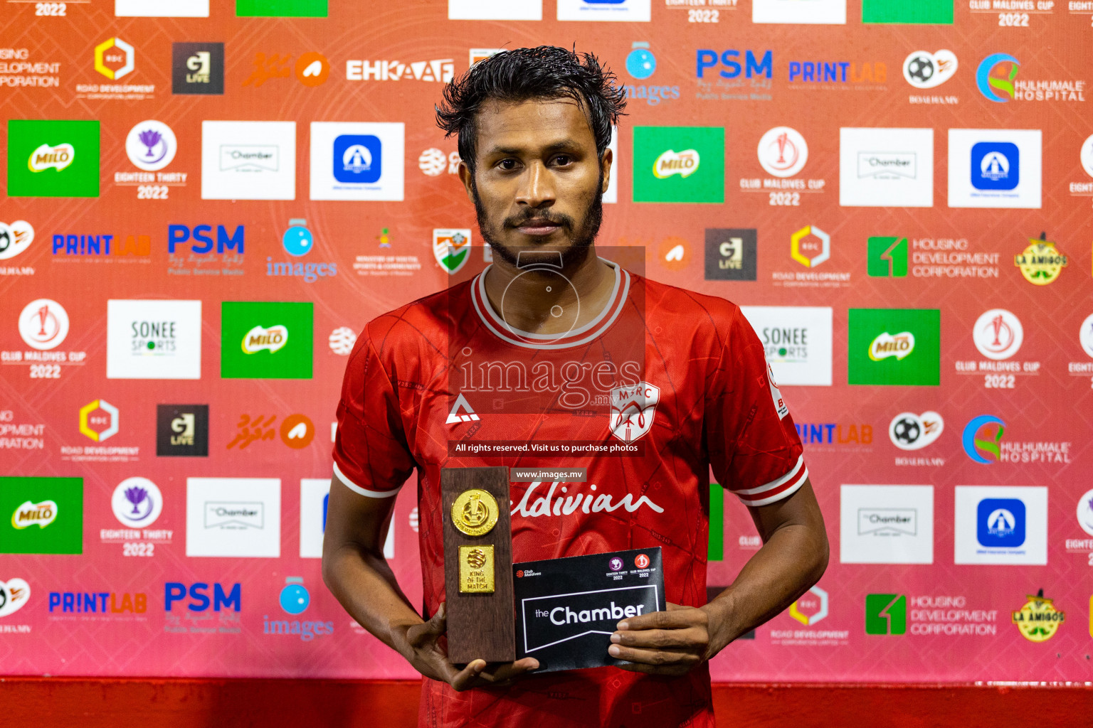 Team MCC vs Maldivian in Club Maldives Cup 2022 was held in Hulhumale', Maldives on Thursday, 13th October 2022. Photos: Ismail Thoriq/ images.mv