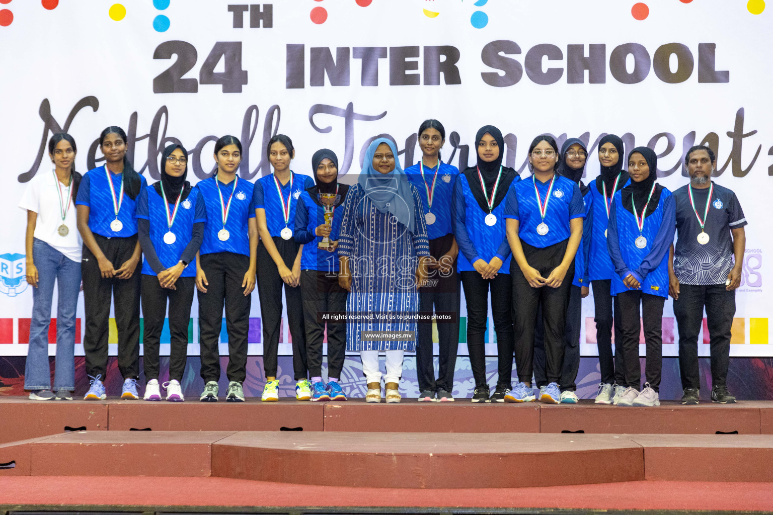 Final of 24th Interschool Netball Tournament 2023 was held in Social Center, Male', Maldives on 7th November 2023. Photos: Nausham Waheed / images.mv