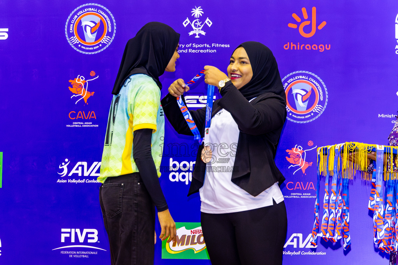 Nepal Police Club vs Humo VC in the Final of CAVA Woman's Volleyball Club Championship 2024 was held in Social Center, Male', Maldives on Saturday, 21st September 2024. Photos: Nausham Waheed / images.mv