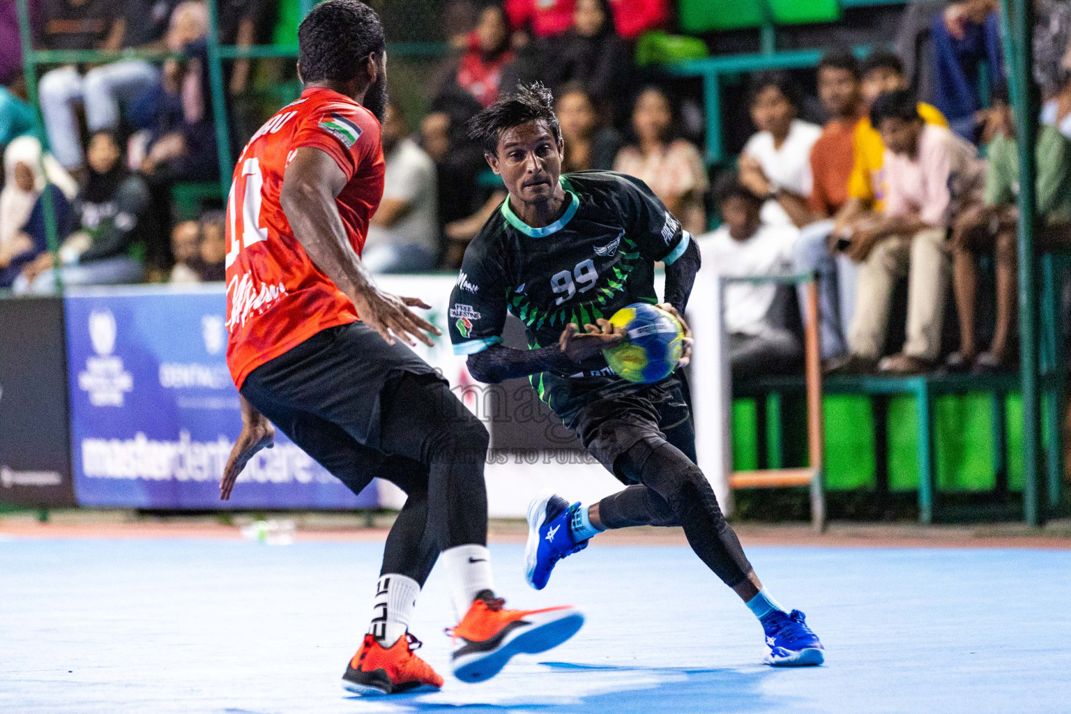 Day 19 of 10th National Handball Tournament 2023, held in Handball ground, Male', Maldives on Tuesday, 19th December 2023 Photos: Nausham Waheed/ Images.mv