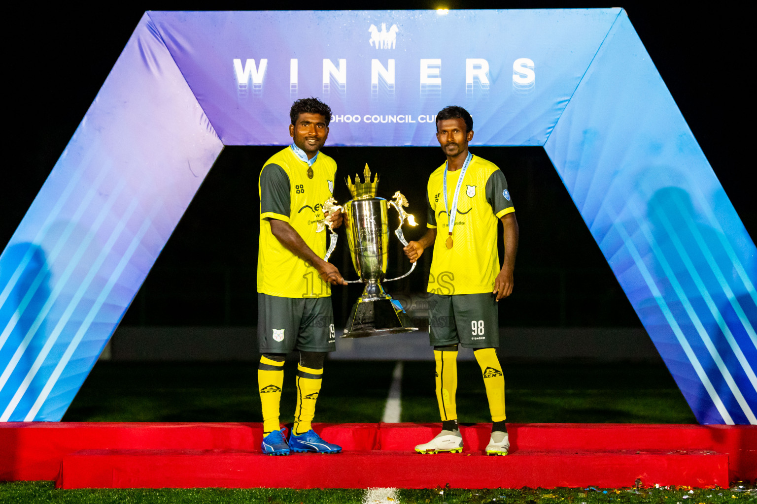 JT Sports vs Kanmathi Juniors from Final of Manadhoo Council Cup 2024 in N Manadhoo Maldives on Tuesday, 27th February 2023. Photos: Nausham Waheed / images.mv