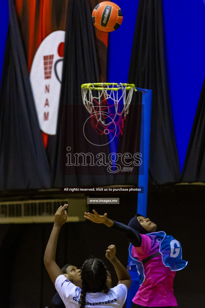 Sports Club Shining Star vs Club Green Streets in the Milo National Netball Tournament 2022 on 17 July 2022, held in Social Center, Male', Maldives. Photographer: Hassan Simah / Images.mv