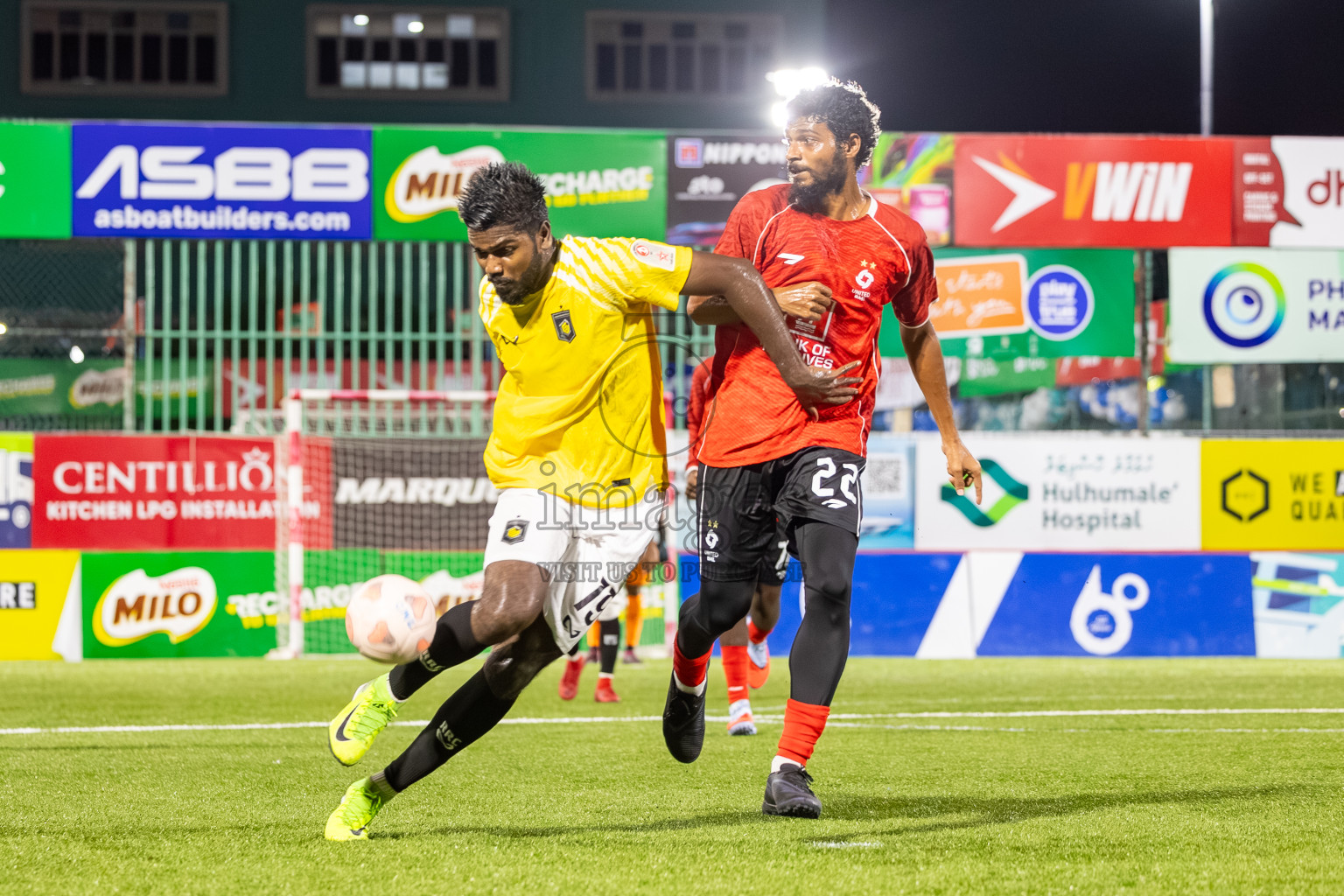 RRC vs United BML in Day 13 of Club Maldives Cup 2025 was held in Rehendhi Futsal Ground, Hulhumale', Maldives on Monday, 13th October 2025. 
Photos: Mohamed Mahfooz Moosa / images.mv