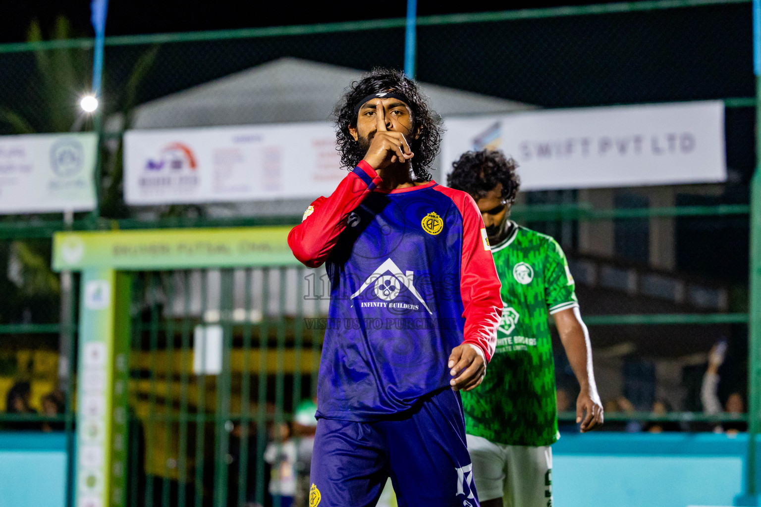 Fools SC vs FC Baaz in Day 2 of Laamehi Dhiggaru Ekuveri Futsal Challenge 2024 was held on Saturday, 27th July 2024, at Dhiggaru Futsal Ground, Dhiggaru, Maldives Photos: Nausham Waheed / images.mv