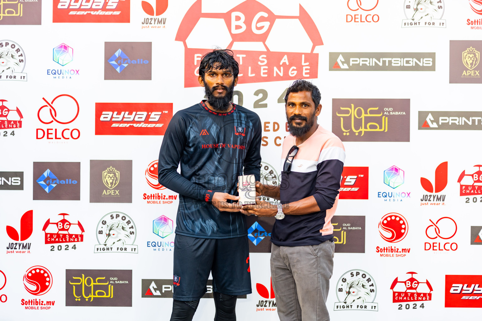 The One vs Banafsaa Kanmathi in Day 4 of BG Futsal Challenge 2024 was held on Friday, 15th March 2024, in Male', Maldives Photos: Nausham Waheed / images.mv