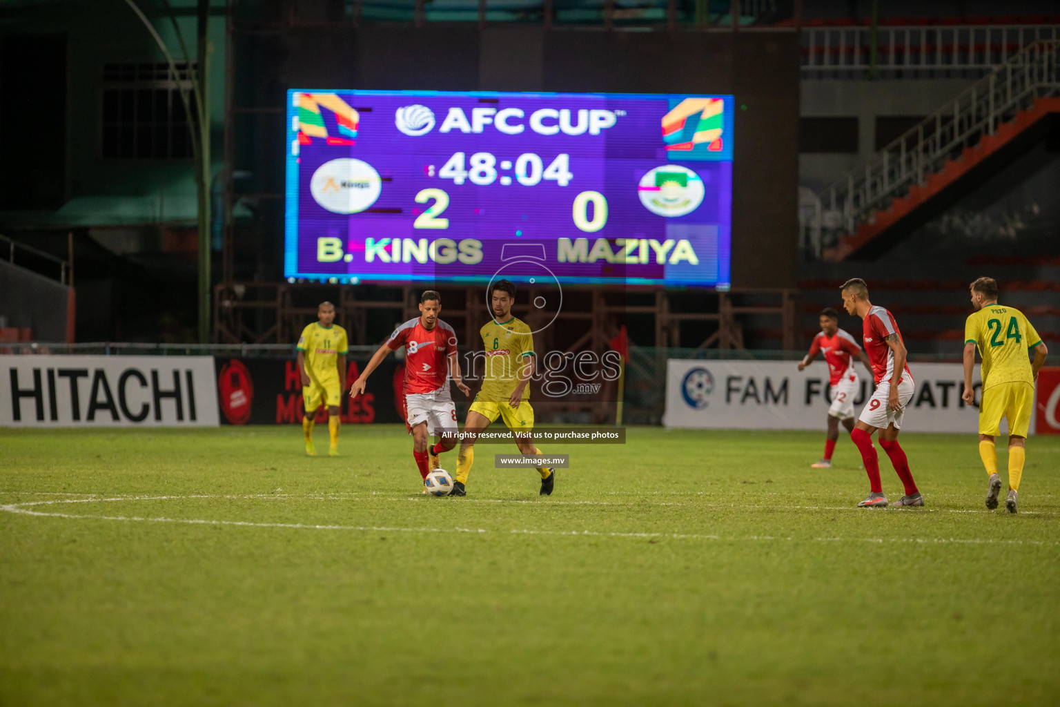 AFC Cup 2021 - Bashundhara Kings vs Maziya SRC in Male', Maldives on 18 August 2021.