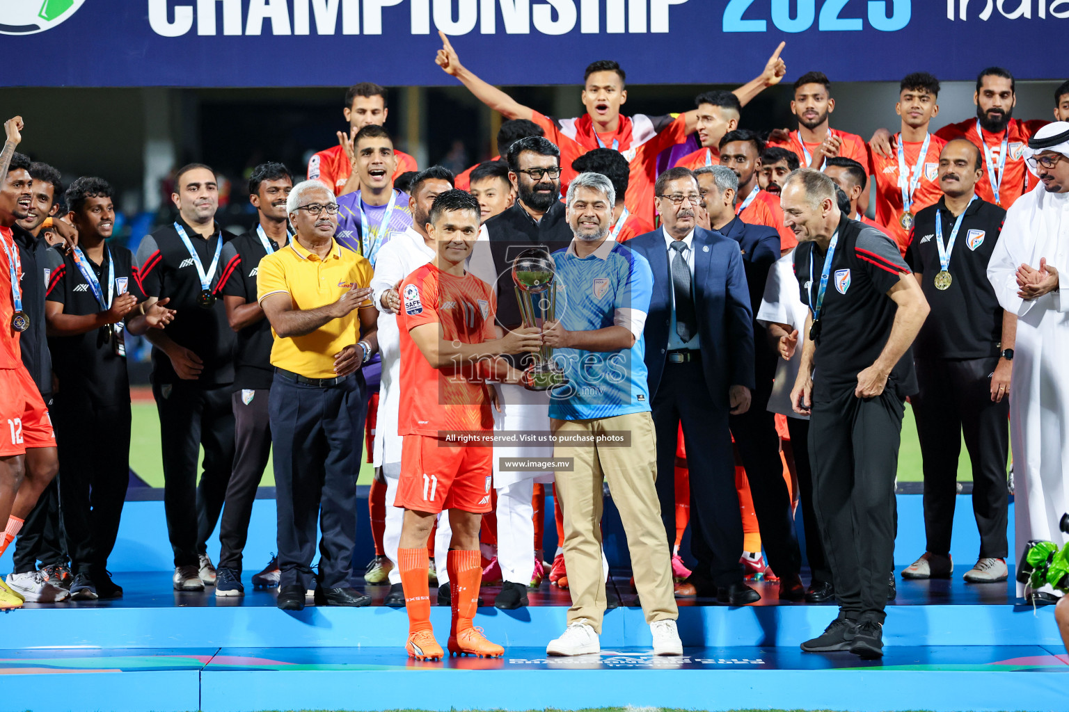 Kuwait vs India in the Final of SAFF Championship 2023 held in Sree Kanteerava Stadium, Bengaluru, India, on Tuesday, 4th July 2023. Photos: Nausham Waheed / images.mv