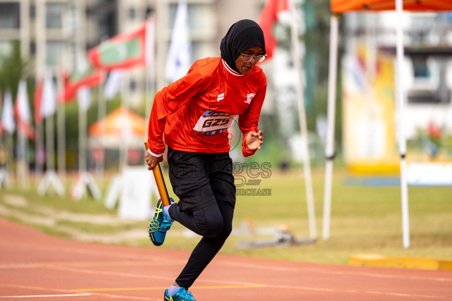 Day 6 of MWSC Interschool Athletics Championships 2024 held in Hulhumale Running Track, Hulhumale, Maldives on Thursday, 14th November 2024. Photos by: Ismail Thoriq / Images.mv