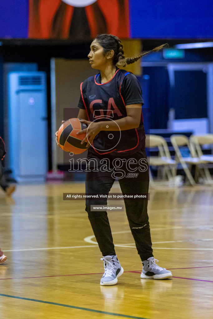 Xenith Sports Club vs Youth United Sports Club in the Milo National Netball Tournament 2022 on 18 July 2022, held in Social Center, Male', Maldives. Photographer: Shuu, Hassan Simah / Images.mv