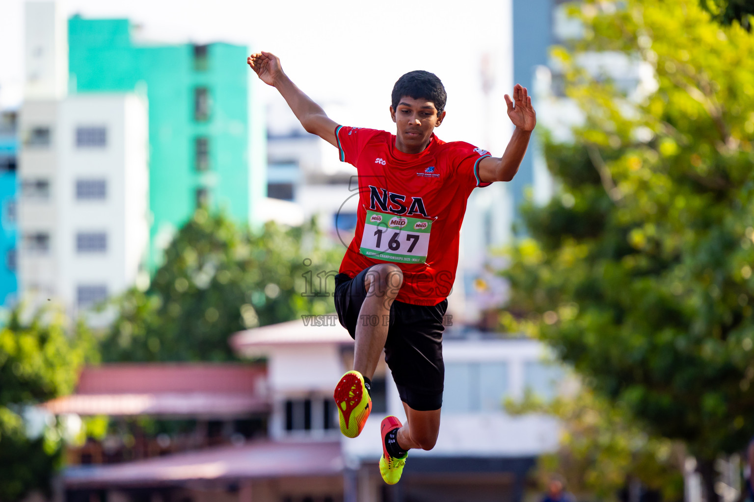 Day 1 of National Athletics Championship 2025 was held at Ekuveni Running Ground in Male', Maldives on Thursday, 14th August 2025. Photos: Nausham Waheed / images.mv