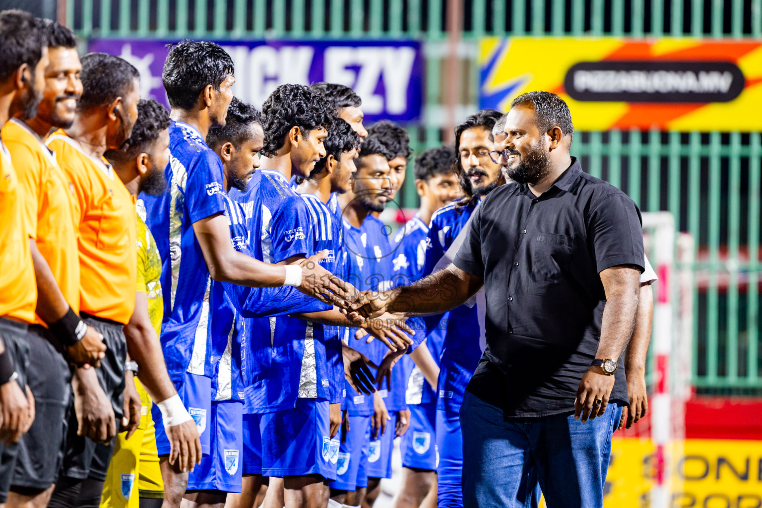 ADh Mandhoo vs AA Mathiveri in zone round Day 30 of Golden Futsal Challenge 2025 was held on Monday , 3rd February 2025, in Hulhumale', Maldives. Photos: Nausham Waheed / images.mv