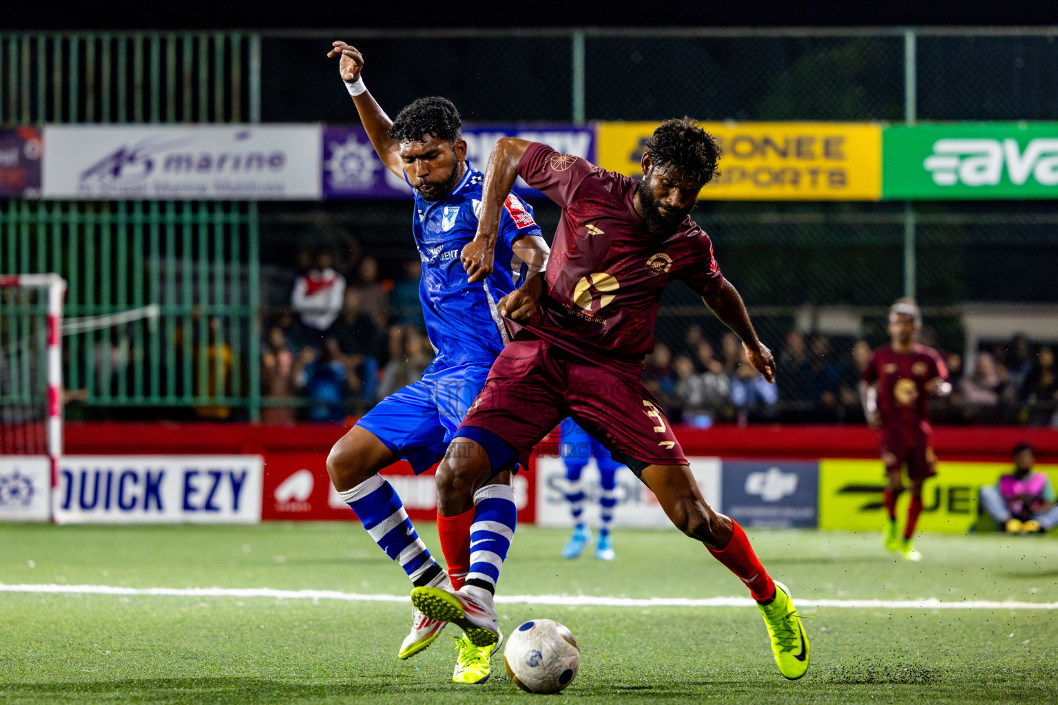 V Keyodhoo vs AA Mathiveri in zone round on Day 32 of Golden Futsal Challenge 2025 was held on Wednesday , 5th February 2025, in Hulhumale', Maldives. Photos: Nausham Waheed / images.mv