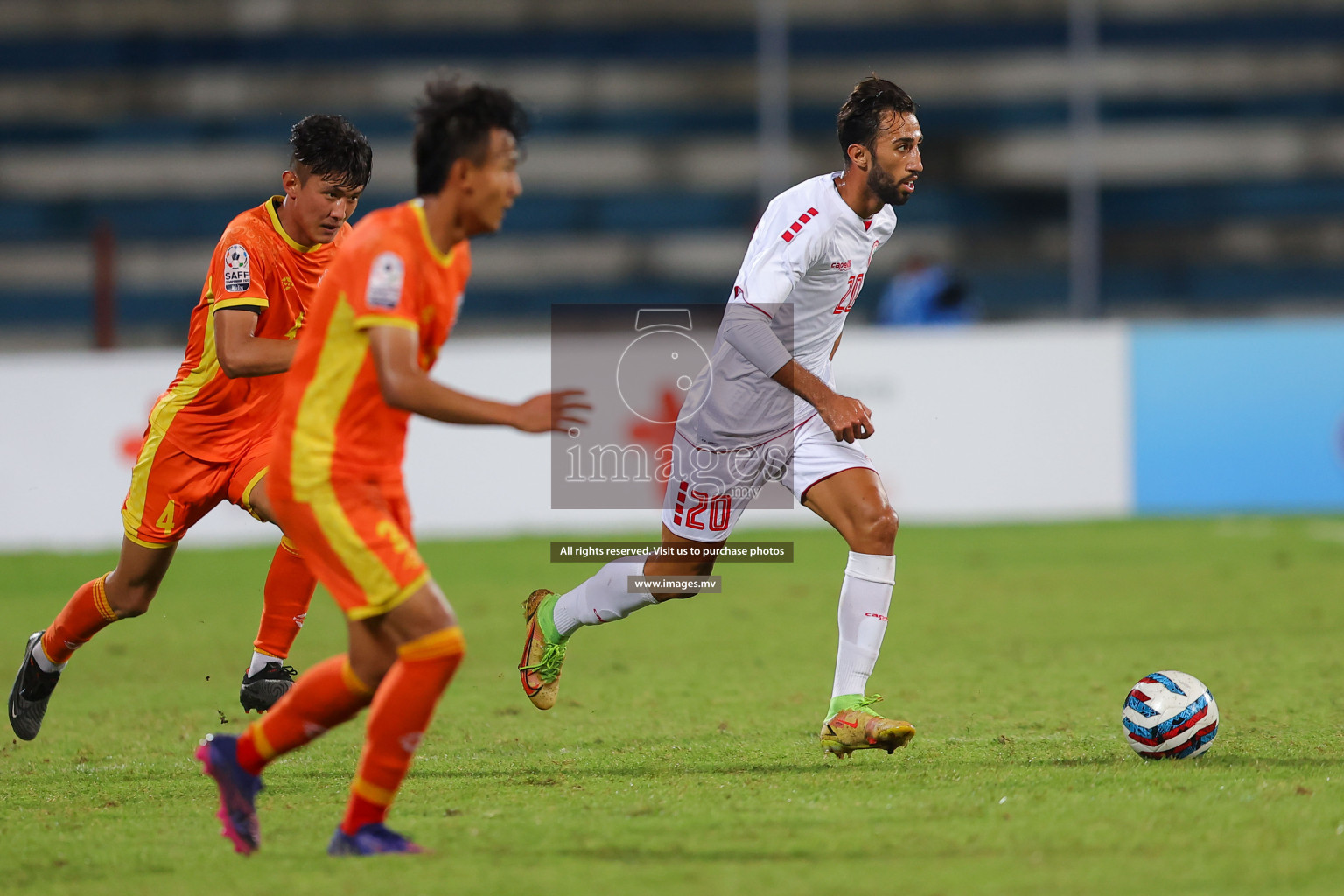 Bhutan vs Lebanon in SAFF Championship 2023 held in Sree Kanteerava Stadium, Bengaluru, India, on Sunday, 25th June 2023. Photos: Nausham Waheed / images.mv