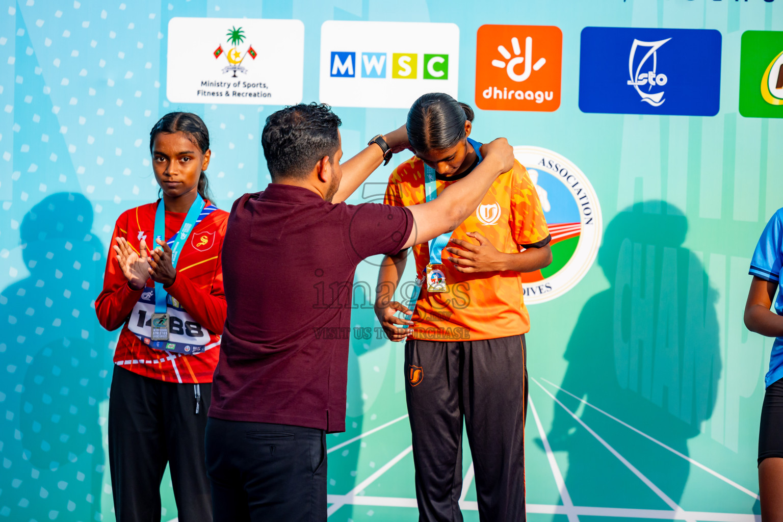 Day 6 of MWSC Interschool Athletics Championships 2024 held in Hulhumale Running Track, Hulhumale, Maldives on Thursday, 14th November 2024. Photos by: Nausham Waheed / Images.mv