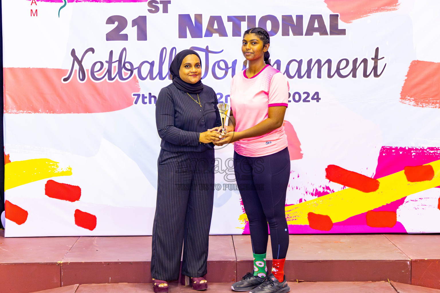 Sports Club Skylark vs Youth United Sports Club in Final of 21st National Netball Tournament was held in Social Canter at Male', Maldives on Monday, 13th May 2024. Photos: Nausham Waheed / images.mv