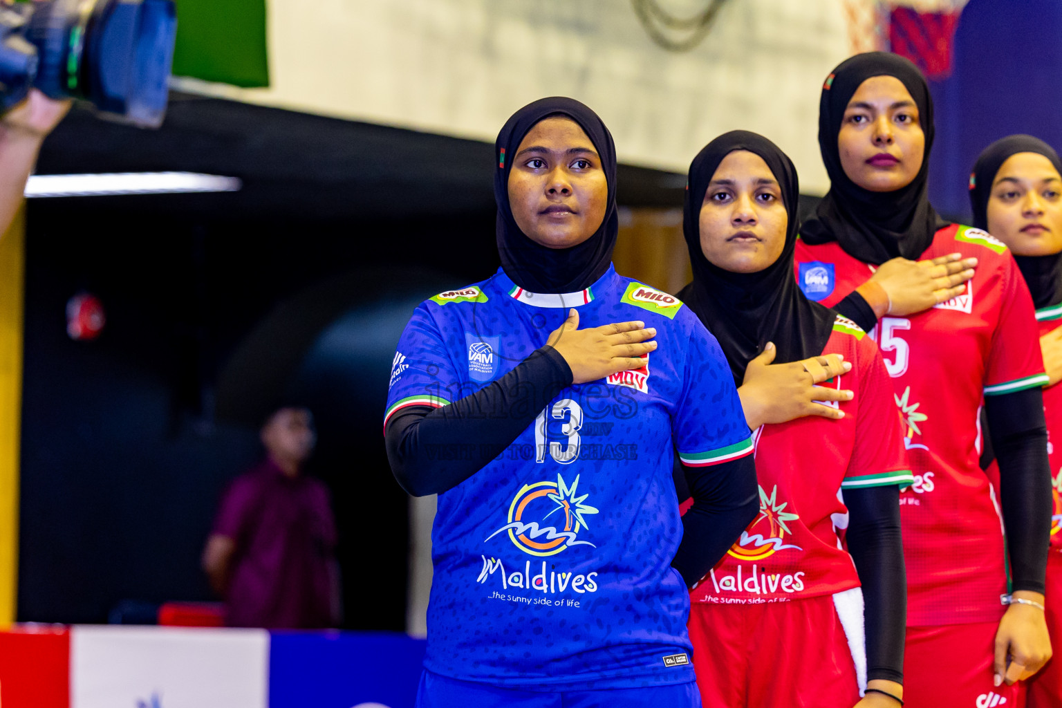 Final of CAVA Woman's Volleyball Challenge Cup 2024 was held in Social Center, Male', Maldives on Wednesday, 11th September 2024. Photos: Nausham Waheed / images.mv