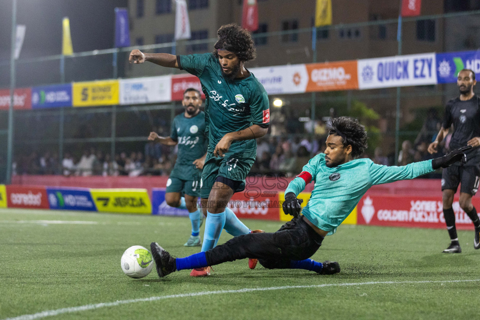 GA Kanduhulhudhoo VS GA Villingili in Day 14 of Golden Futsal Challenge 2024 was held on Sunday, 28th January 2024, in Hulhumale', Maldives Photos: Nausham Waheed / images.mv