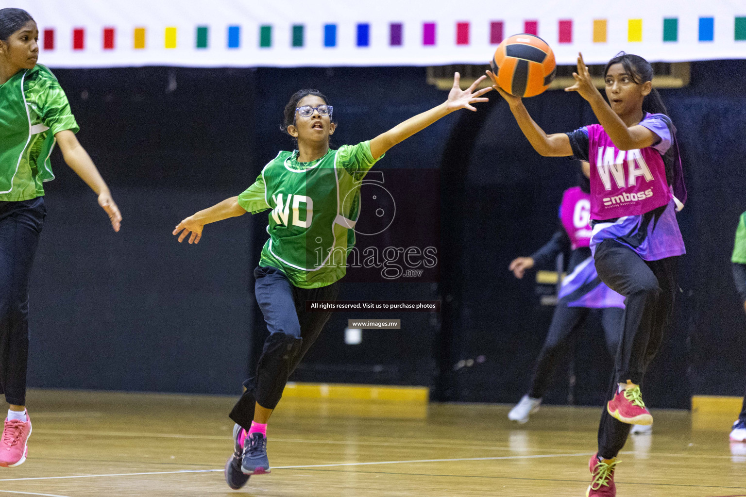 Day6 of 24th Interschool Netball Tournament 2023 was held in Social Center, Male', Maldives on 1st November 2023. Photos: Nausham Waheed / images.mv