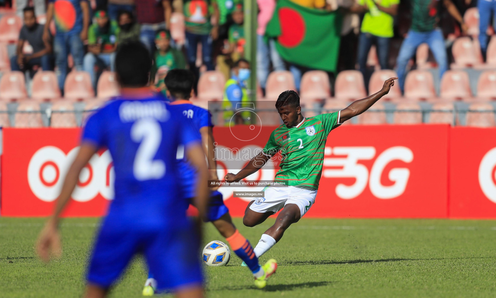 Bangladesh vs India in SAFF Championship 2021 held on 1st October 2021 in Galolhu National Stadium, Male', Maldives