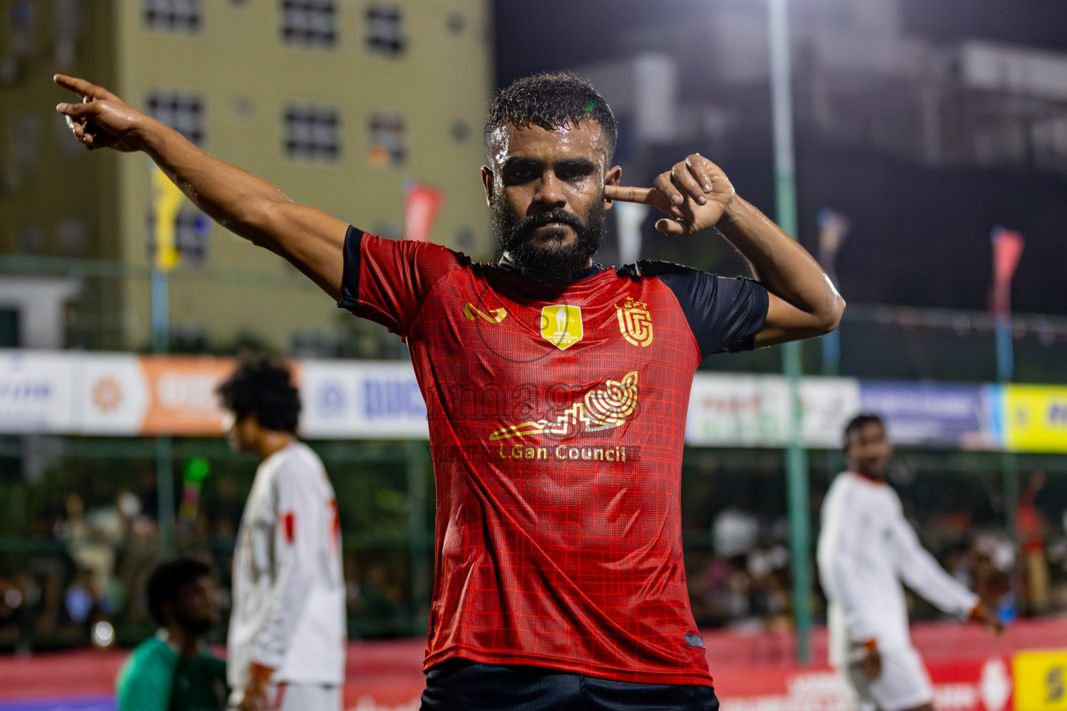 S. Hithadhoo VS Dhandimagu on Day 33 of Golden Futsal Challenge 2024, held on Sunday, 18th February 2024, in Hulhumale', Maldives Photos: Hassan Simah / images.mv