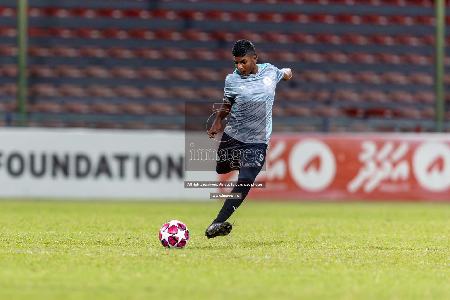 Kalaafaanu School vs Ahmadhiyya International School in the Final of FAM U13 Inter School Football Tournament 2022/23 was held in National Football Stadium on Sunday, 11th June 2023. Photos: Ismail Thoriq / images.mv