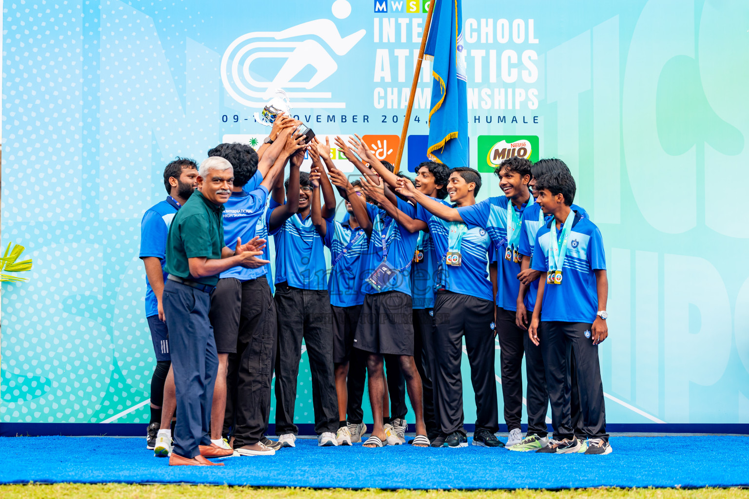 Day 6 of MWSC Interschool Athletics Championships 2024 held in Hulhumale Running Track, Hulhumale, Maldives on Thursday, 14th November 2024. Photos by: Nausham Waheed / Images.mv