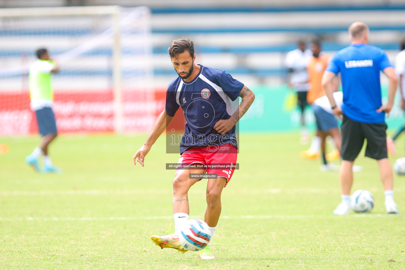 Lebanon vs Maldives in SAFF Championship 2023 held in Sree Kanteerava Stadium, Bengaluru, India, on Tuesday, 28th June 2023. Photos: Nausham Waheed, Hassan Simah / images.mv