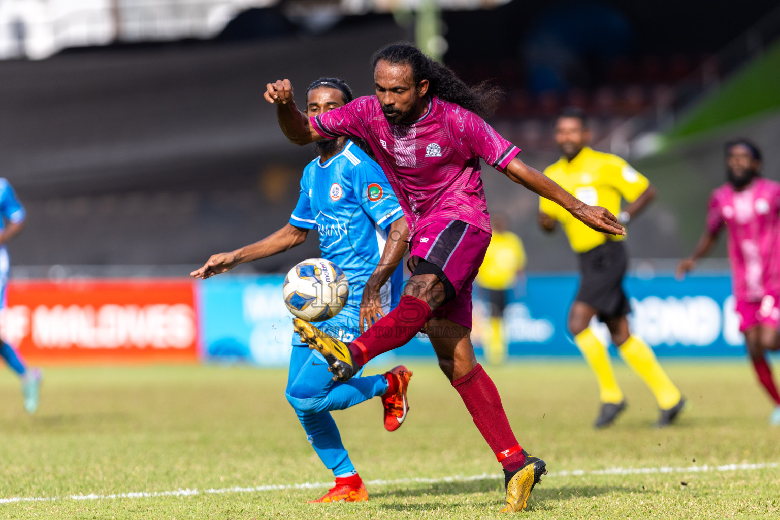 Man Ode SC vs B G Sports Club in the Quarter Final of Second Division 2023 in Male' Maldives on Monday, 5th February 2023. Photos: Nausham Waheed / images.mv