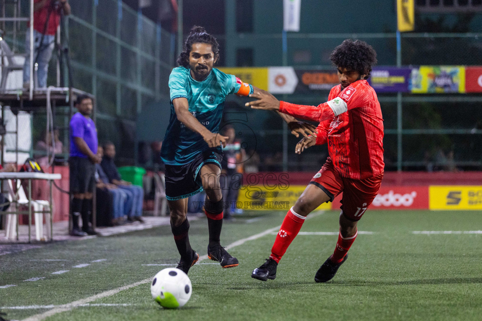 AA Feridhoo vs AA Bodufolhudhoo in Day 15 of Golden Futsal Challenge 2024 was held on Monday, 29th January 2024, in Hulhumale', Maldives Photos: Nausham Waheed / images.mv