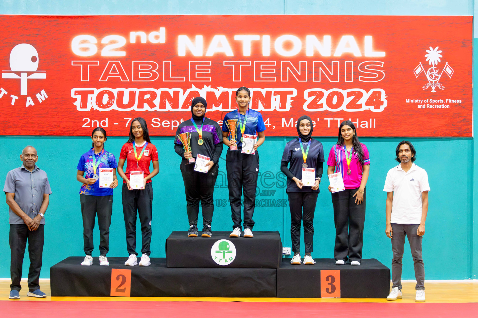 Finals of National Table Tennis Tournament 2024 was held at Male' TT Hall on Friday, 6th September 2024. 
Photos: Abdulla Abeed / images.mv