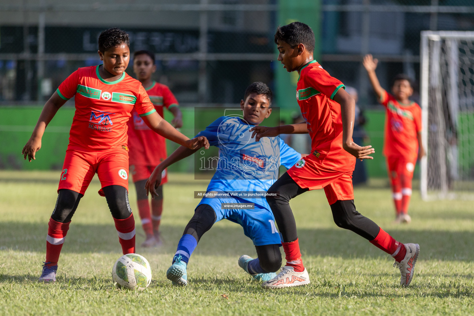 Day 1 of MILO Academy Championship 2023 (U12) was held in Henveiru Football Grounds, Male', Maldives, on Friday, 18th August 2023. Photos: Mohamed Mahfooz Moosa / images.mv