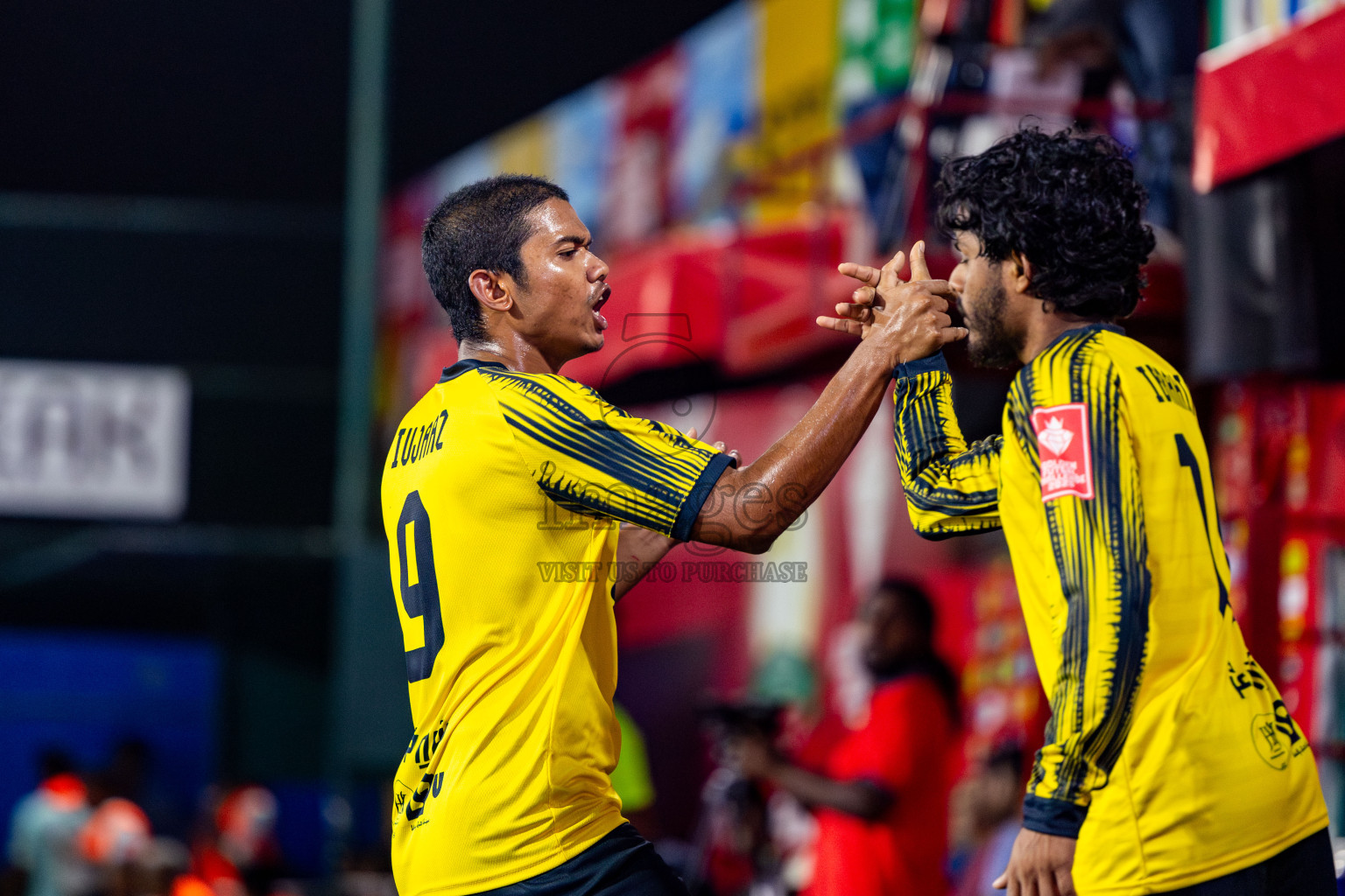 Lh Hinnavaru vs Lh Naifaru in Day 15 of Golden Futsal Challenge 2025 was held on Sunday, 19th January 2025, in Hulhumale', Maldives. Photos: Nausham Waheed / images.mv