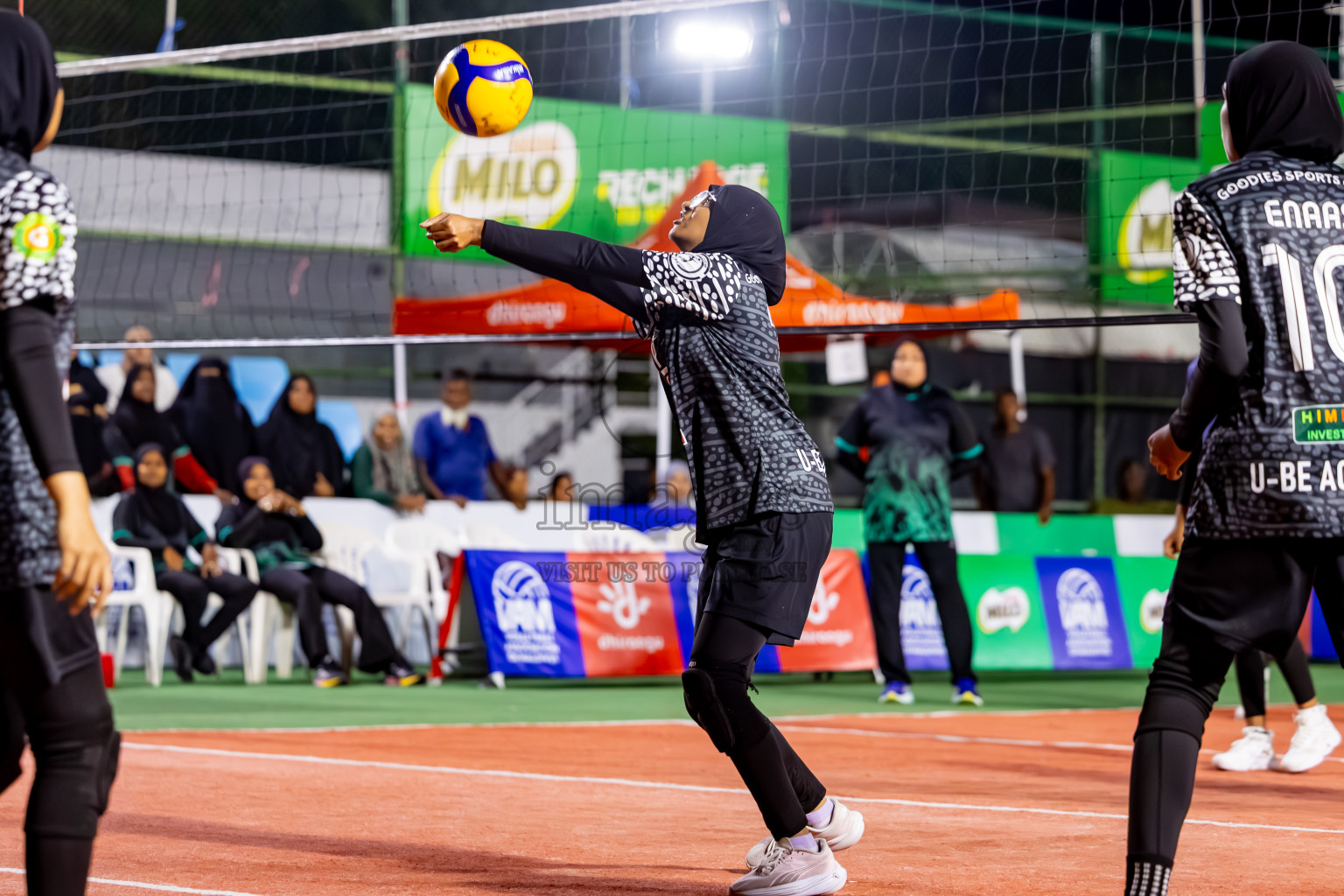 Goodies Sports Club vs Club Volleyball in Milo National Junior Volleyball Championship 2025 Day 4 was held on Tuesday, 25th November 2025 at Ekuveni Turf Court Male', Maldives. Photos: Nausham Waheed / images.mv
