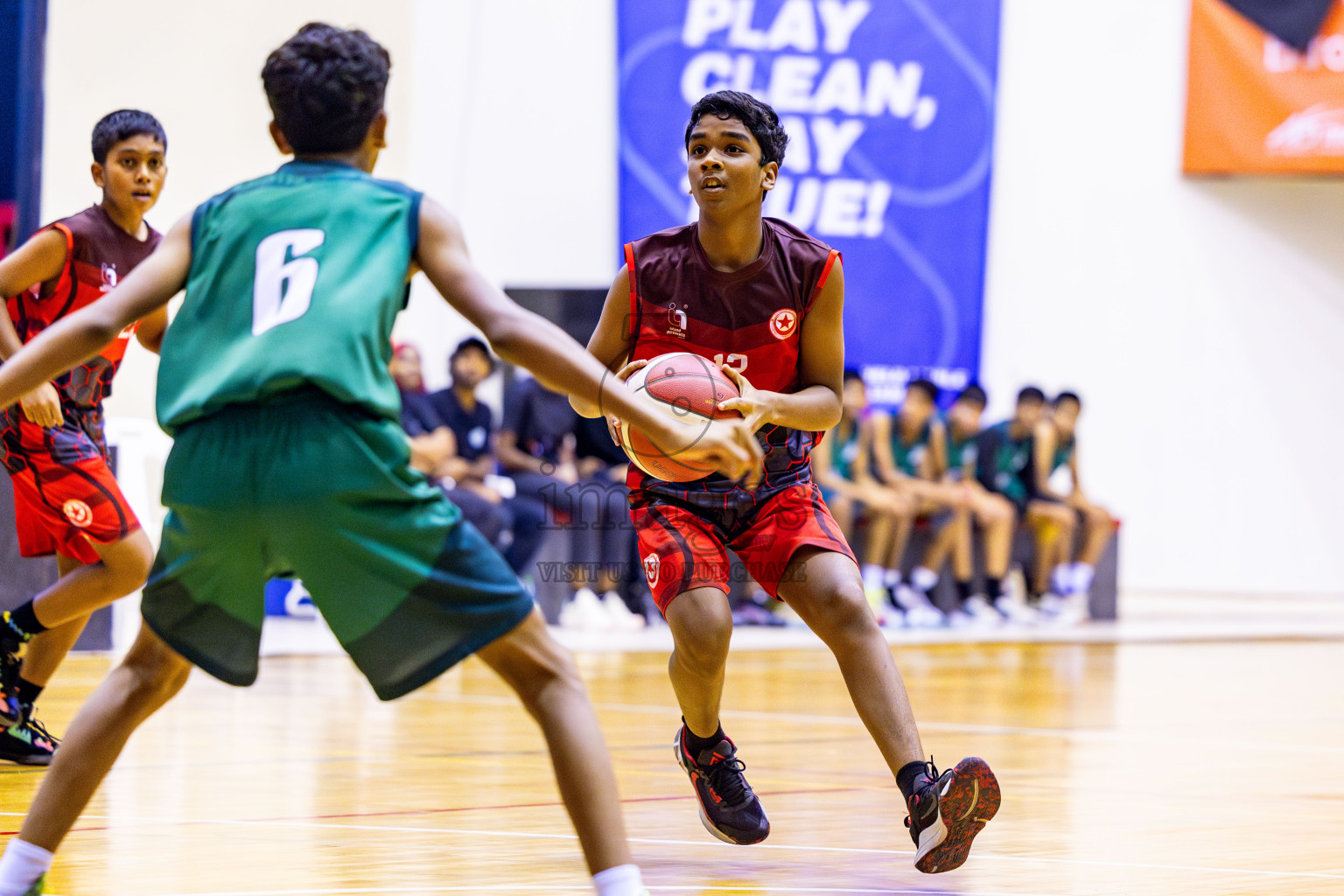 Aminiyya School vs Iskandhar School in day 26 of Junior Basketball Championship 2024 was held in Social Center, Male', Maldives on Tuesday, 10th December 2024. Photos: Nausham Waheed / images.mv