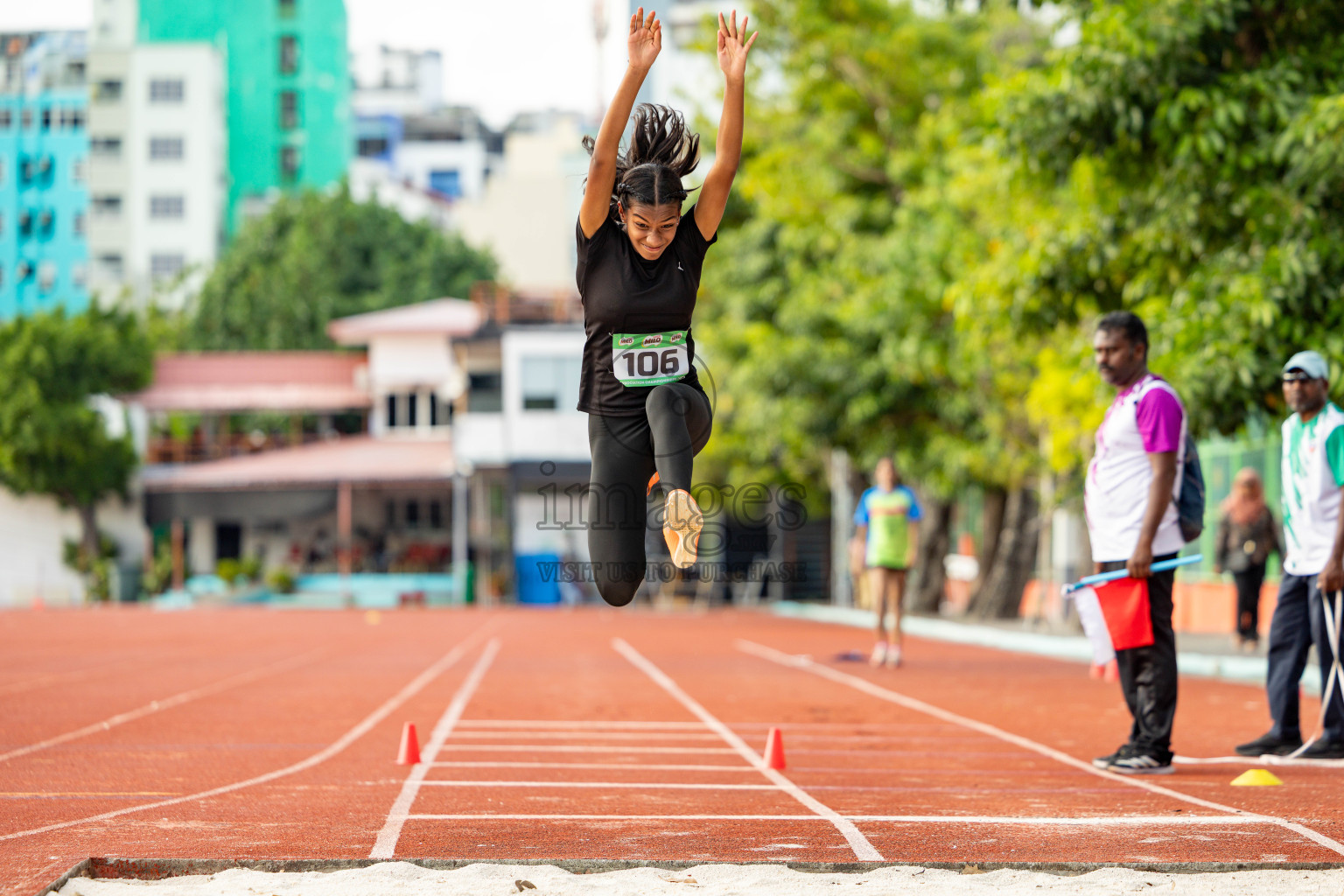 Day 2 of 12th Milo Association Championships was held in Ekuveni Track at Male', Maldives on Friday, 25th April 2025. Photos: Hassan Simah / images.mv
