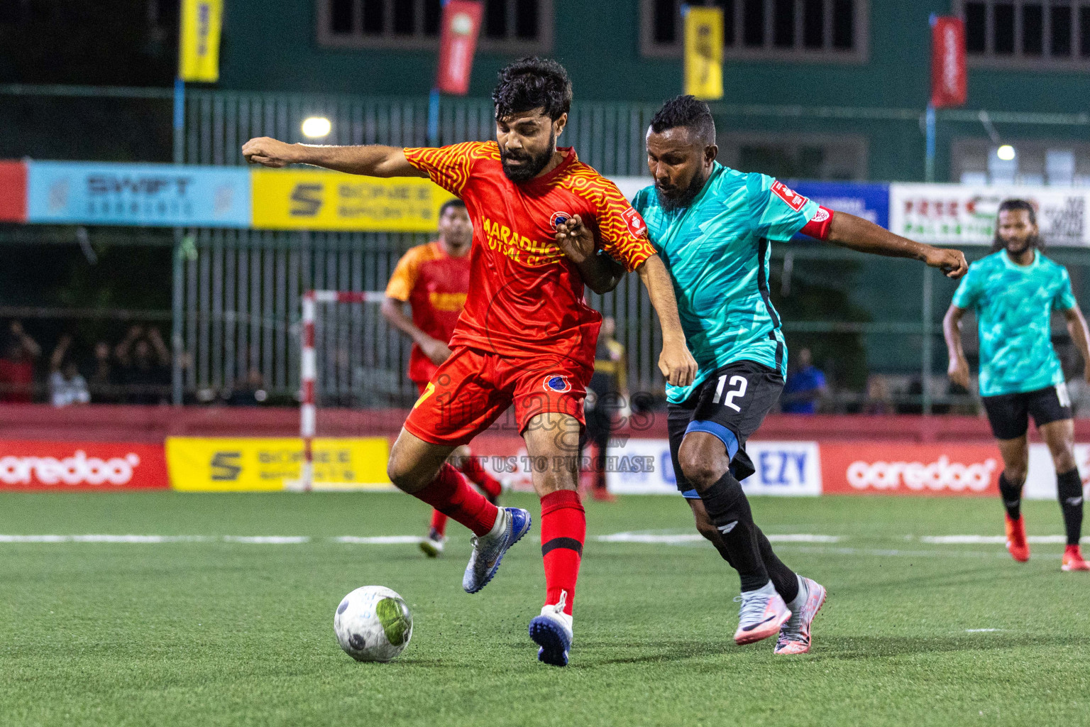 S Maradhoo VS S Maradhoofeydhoo in Day 13 of Golden Futsal Challenge 2024 was held on Saturday, 27th January 2024, in Hulhumale', Maldives Photos: Nausham Waheed / images.mv