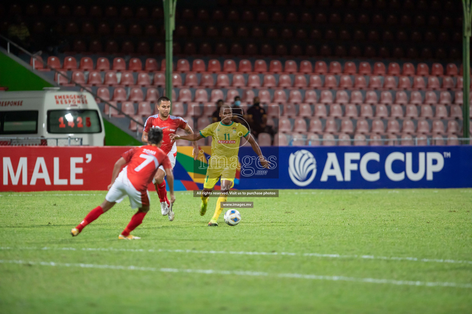 AFC Cup 2021 - Bashundhara Kings vs Maziya SRC in Male', Maldives on 18 August 2021.