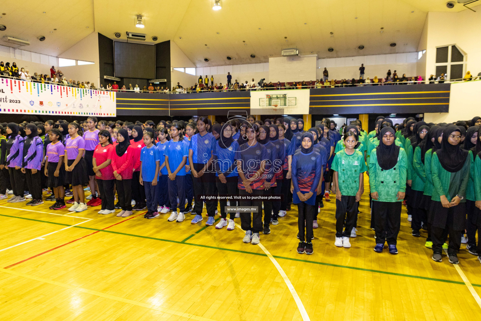 24th Interschool Netball Tournament 2023 was held in Social Center, Male', Maldives on 27th October 2023. Photos: Nausham Waheed / images.mv