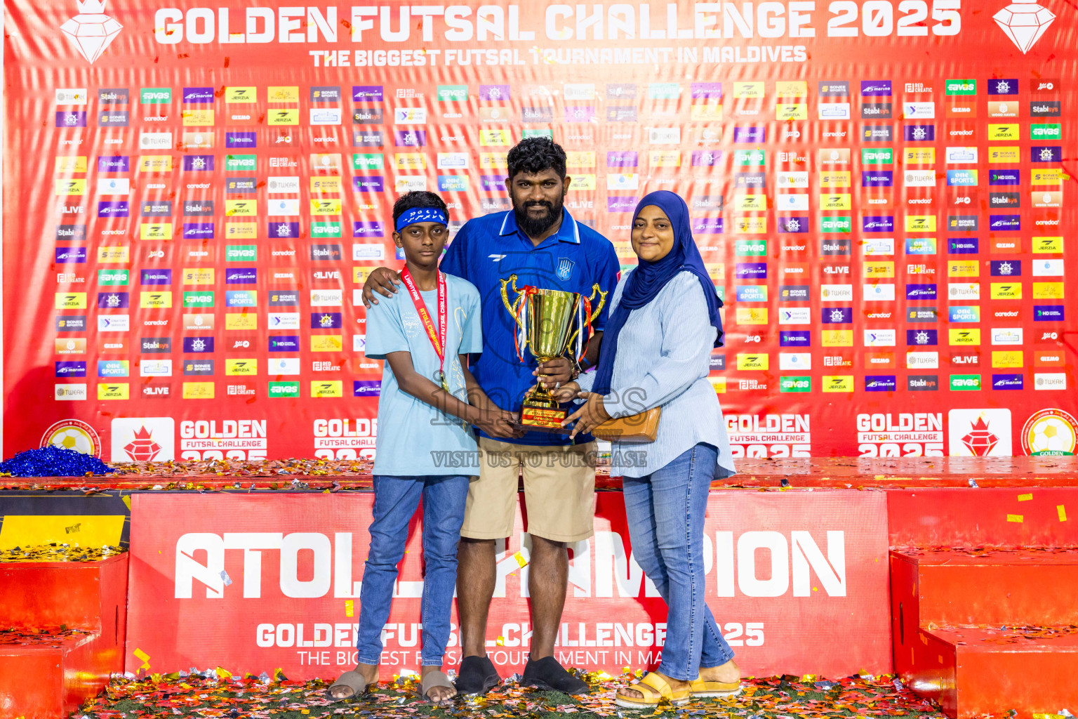 Lh Naifaru vs Lh Kurendhoo in Lhaviyani Atoll Finals Day 26 of Golden Futsal Challenge 2025 was held on Thursday , 30th January 2025, in Hulhumale', Maldives. Photos: Nausham Waheed / images.mv