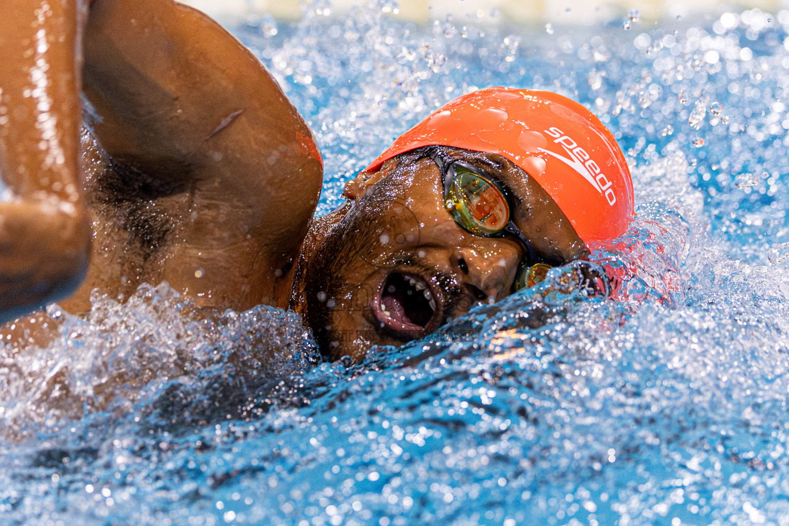 Day 4 of 1st National Short Course Swimming Competition held in Hulhumale', Maldives on Tuesday, 17th June 2025. Photos: Nausham Waheed / images.mv