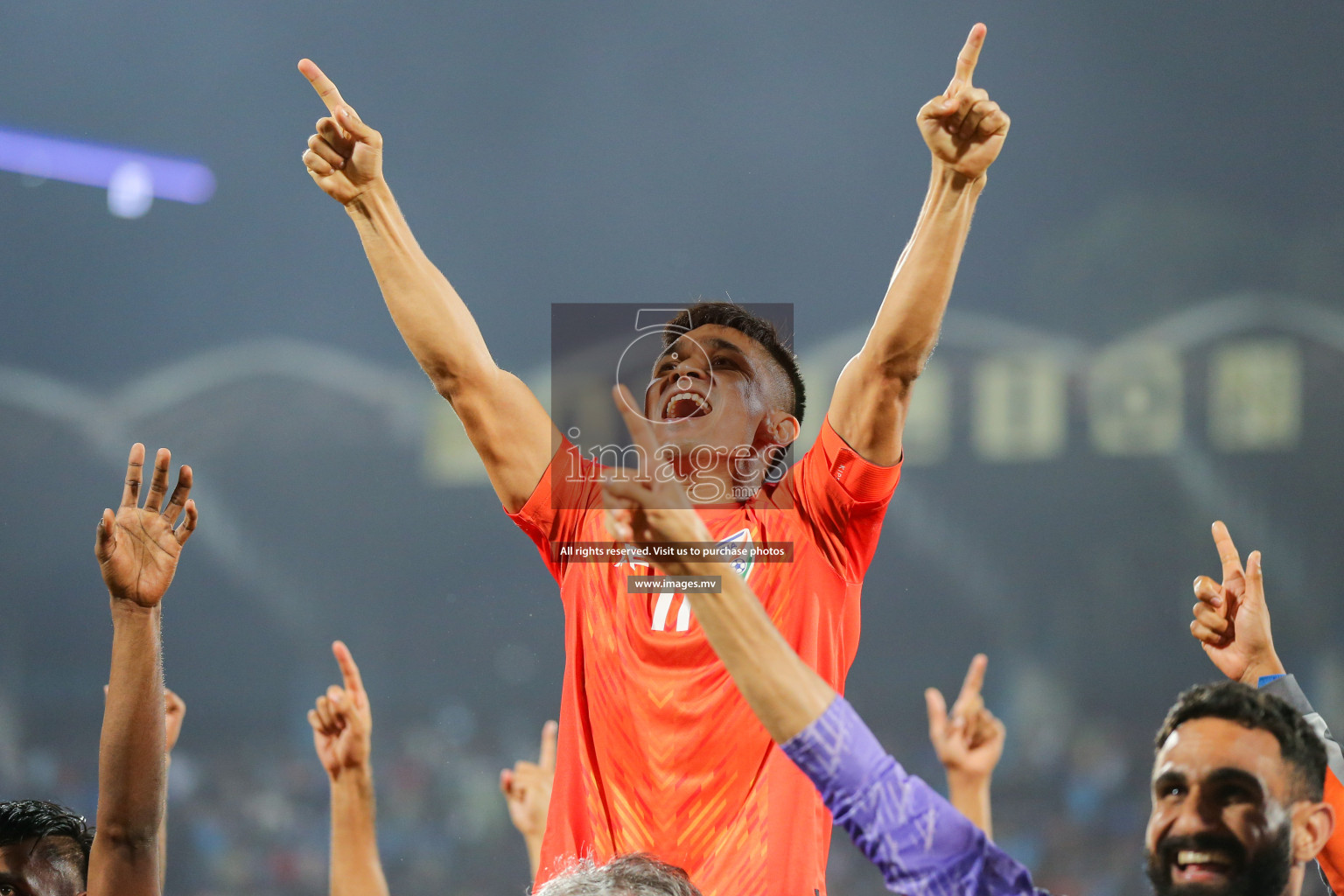 Kuwait vs India in the Final of SAFF Championship 2023 held in Sree Kanteerava Stadium, Bengaluru, India, on Tuesday, 4th July 2023. Photos: Nausham Waheed/ images.mv