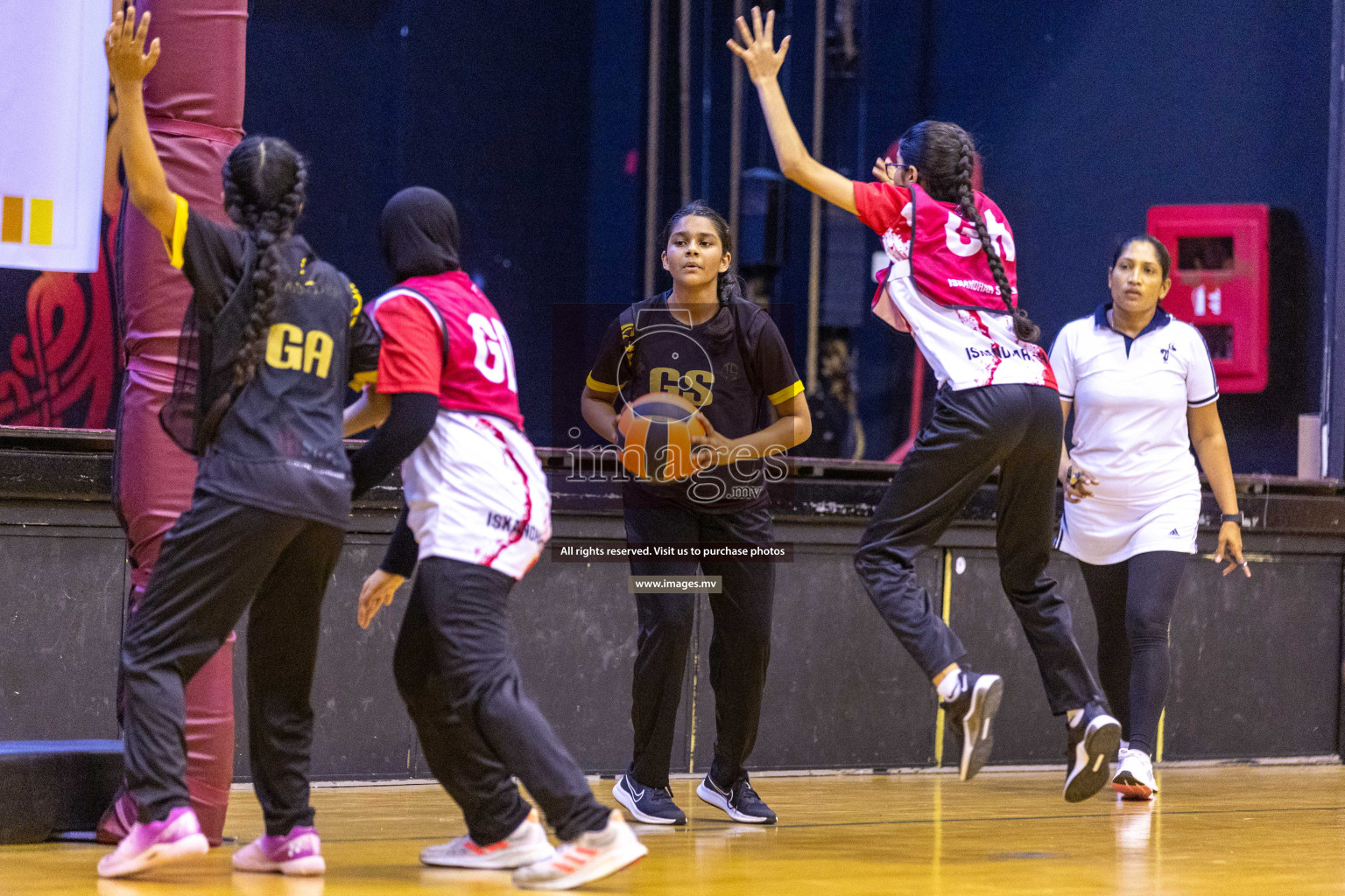 Day4 of 24th Interschool Netball Tournament 2023 was held in Social Center, Male', Maldives on 30th October 2023. Photos: Nausham Waheed / images.mv