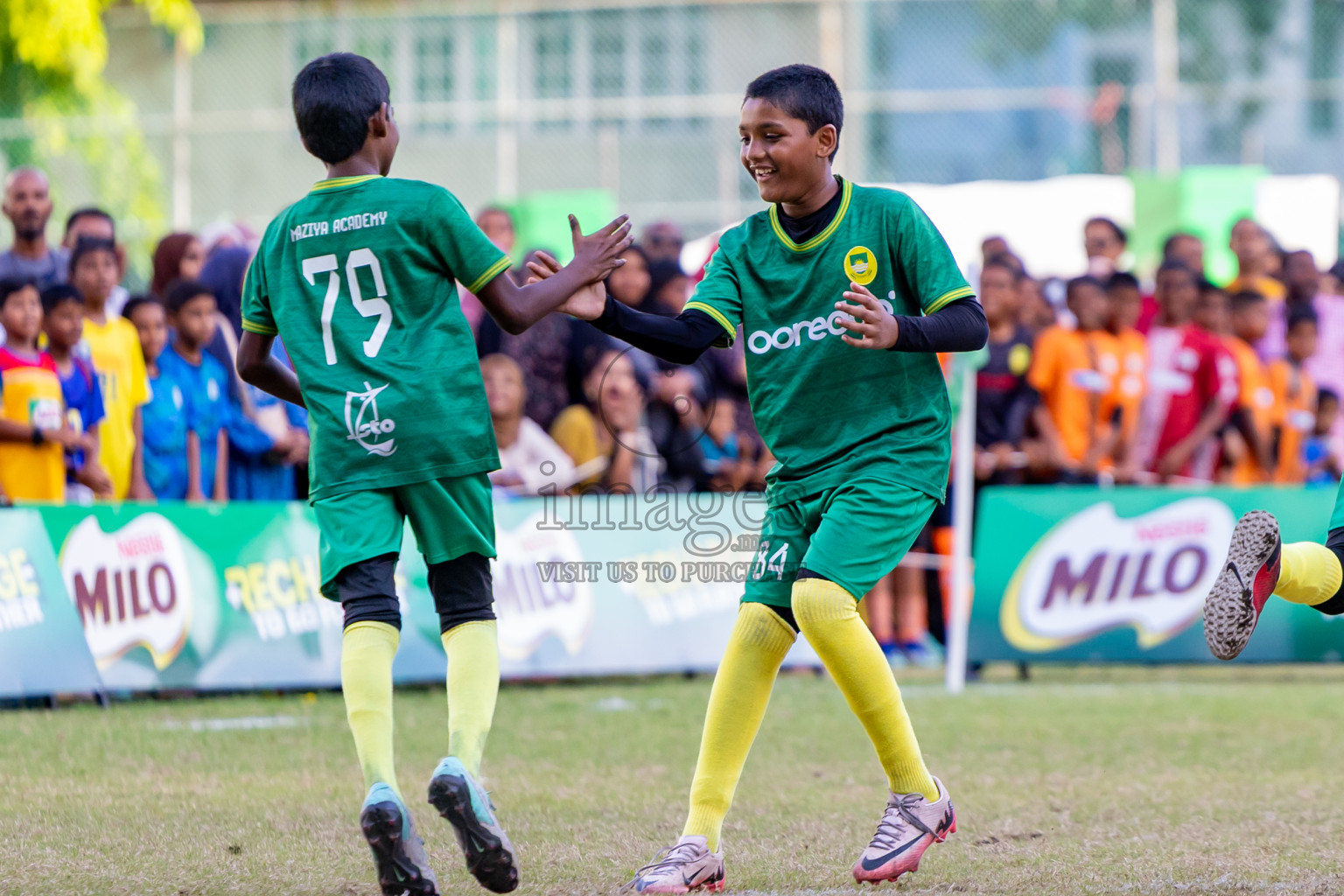 Day 3 of MILO Academy Championship 2025 (U-12) was held at Henveiru Stadium in Male', Maldives on Saturday, 3rd May 2025. Photos: Nausham Waheed / images.mv